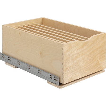 HARDWARE RESOURCES 15In. Wood Rollout Cookware Single Drawer ROCWS15-WB
